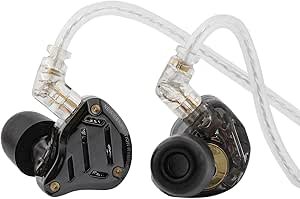 61ePd0O1apL.__AC_SX300_SY300_QL70_ML2_ Linsoul KZ ZS10 PRO 2 In Ear Monitor IEM, 1DD+4BA Hybrid Wired Earbuds, with 4-Level Tuning Switch, 3-Way Crossover Gaming Earbuds, Silver-plated IEM Cable for Musician Audiophile (Black, Without Mic)