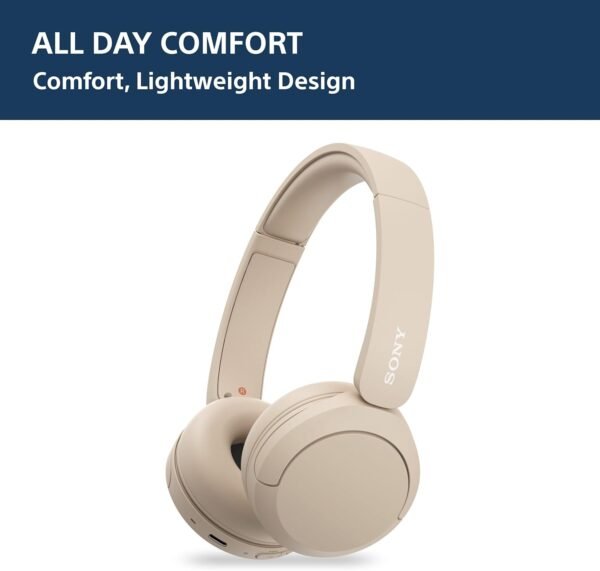 61uKxbE4JiL._AC_SL1500_ Sony WH-CH520 Best Wireless Bluetooth On-Ear Headphones with Microphone for Calls and Voice Control, Up to 50 Hours Battery Life with Quick Charge Function, Includes USB-C Charging Cable - Beige