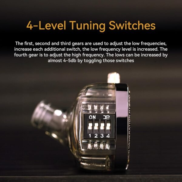 71F1e01FljL._AC_SL1500_ Linsoul KZ ZS10 PRO 2 In Ear Monitor IEM, 1DD+4BA Hybrid Wired Earbuds, with 4-Level Tuning Switch, 3-Way Crossover Gaming Earbuds, Silver-plated IEM Cable for Musician Audiophile (Black, Without Mic)