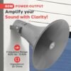 71ULZiA8qZL._AC_SL1500_ Pyle 80W Outdoor PA Horn Speaker with Aluminum Housing -16 Ohm 70V/100V Transformer Tapping 400Hz–5KHz Frequency,Includes Mounting Bracket,Compact & Lightweight,Perfect for Indoor/Outdoor use,Grey