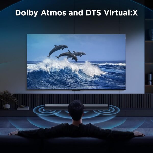 TCL S55H S Class 2.1 Channel Sound Bar with Dolby Atmos, DTS Virtual:X, Wireless Subwoofer, Bluetooth Music Streaming, and Auto Room Calibration