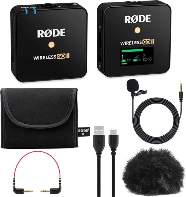 81e7UtO74VL._AC_SL1500_ Rode Wireless GO II Compact Microphone System, Bundle with Turnstile Audio Lavalier Microphone