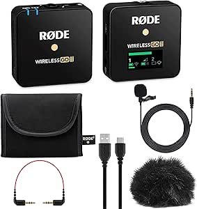 81e7UtO74VL.__AC_SX300_SY300_QL70_ML2_ Rode Wireless GO II Compact Microphone System, Bundle with Turnstile Audio Lavalier Microphone