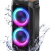 81wdmgabXFL._AC_SL1500_ W-KING 240W Max Large Bluetooth Speaker, Party Bluetooth Speaker Loud, IPX6 Waterproof Portable Speakers Outdoor, Wireless Boombox with Subwoofer,115dB Huge Bass,24H/V5.3/Echo/RGB Lights/EQ/TF/USB/AUX